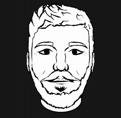 Black And White Man's Face Drawing GIF