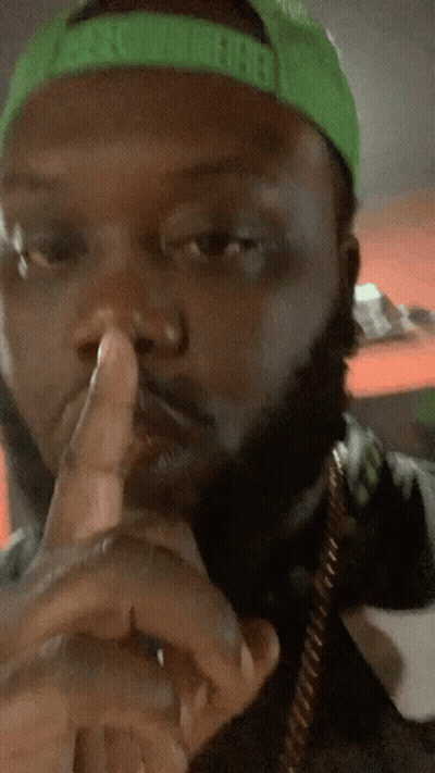 Black And White Man Saying Be Quiet GIF