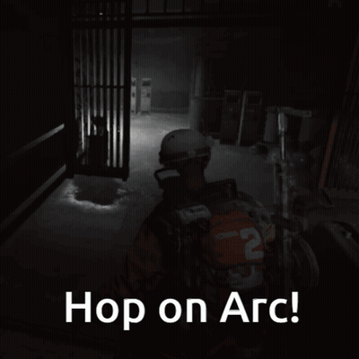 Black And White Man Saying Hop On Arc GIF