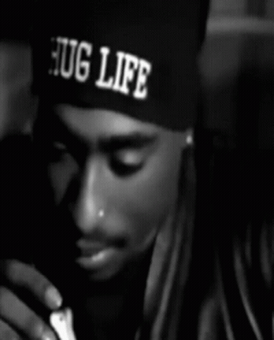 Black And White Man Saying Hug Life GIF