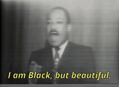 Black And White Man Saying I Am Black But Beautiful GIF