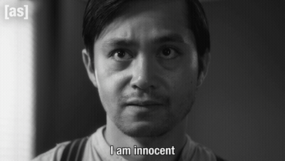 Black And White Man Saying I Am Innocent GIF