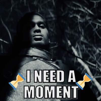 Black And White Man Saying I Need A Moment GIF