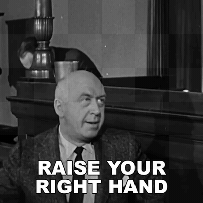 Black And White Man Saying Raise Your Right Hand GIF