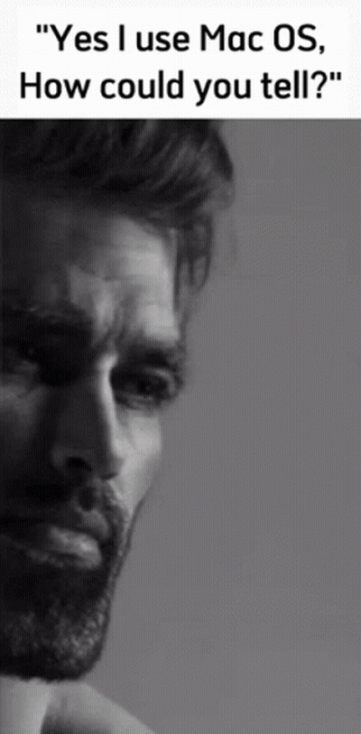 Black And White Man Saying Yes I Use Mac OS GIF