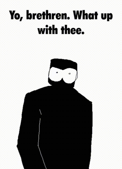Black And White Man Saying Yo Brethren What Up With Thee GIF