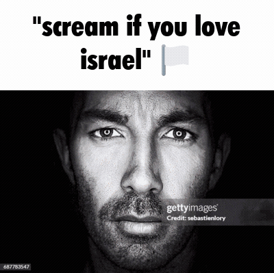 Black And White Man Scream If You Love Israel GIF