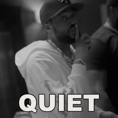 Black And White Man Shushing Quiet GIF