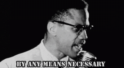Black And White Man Singing Into Microphone By Any Means Necessary GIF