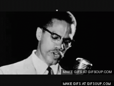 Black And White Man Singing Into Microphone Saying We Declare Our Right On This GIF