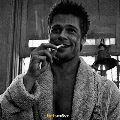 Black And White Man Smoking Cigarette Betsmove GIF
