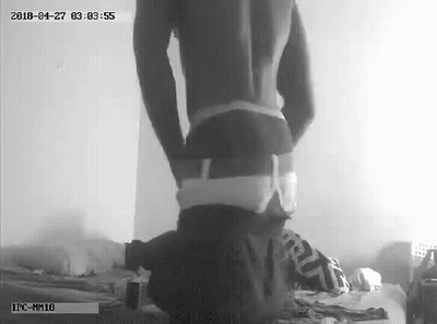 Black And White Man Taking Off Underwear GIF