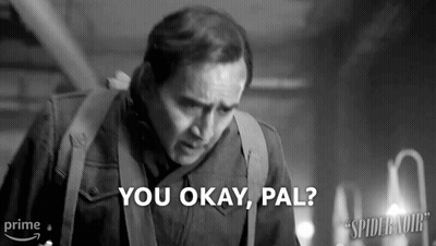 Black And White Man Talking On Cell Phone GIF