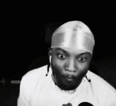 Black And White Man Wearing Bandana GIF