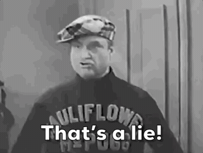 Black And White Man Wearing Hat Saying That's A Lie GIF