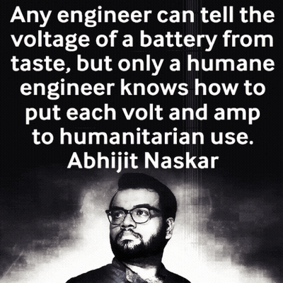 Black And White Man With Abhijit Naskar Quote GIF
