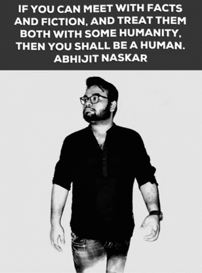 Black and White Man With Abhijit Naskar Quote