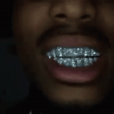 Black And White Man With Bandana And Grilled Teeth GIF