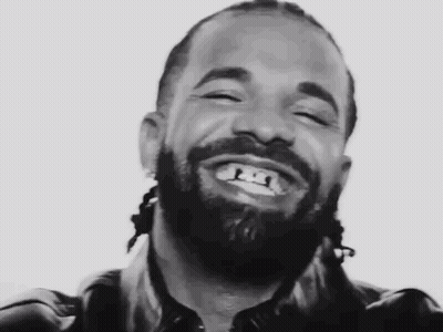 Black And White Man With Beard And Dreadlocks Smiling GIF