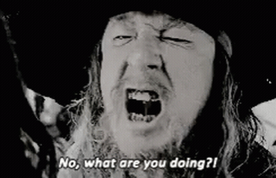 Black And White Man With Beard And Hat Screaming GIF