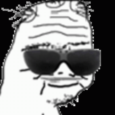 Black And White Man With Beard And Sunglasses GIF