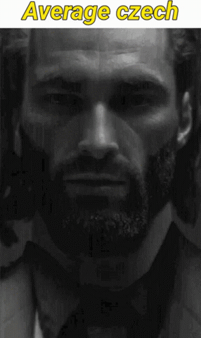 Black And White Man With Beard Average Czech GIF