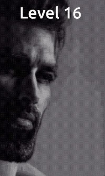 Black And White Man With Beard Level 16 GIF