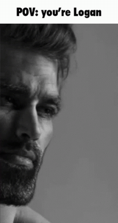 Black And White Man With Beard POV You're Logan GIF