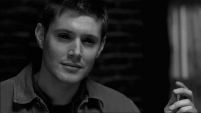 Black And White Man With Black Eyes GIF