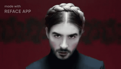 Black And White Man With Braid On Head GIF