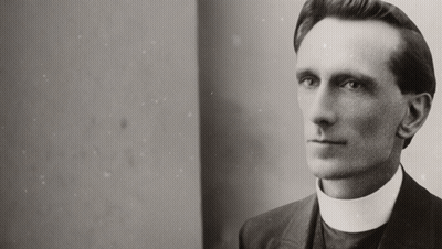 Black And White Man With Collar GIF