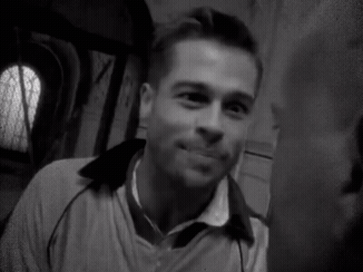 Black And White Man With Collar GIF