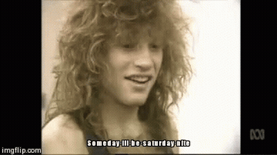 Black and White Man With Curly Hair Says Someday Ill Be Saturday-Nite