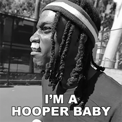 Black And White Man With Dreadlocks I'm A Hooper Baby GIF
