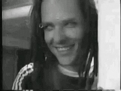 Black And White Man With Dreadlocks Smiling GIF