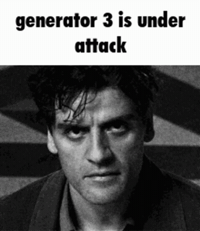 Black And White Man With Generator 3 Under Attack GIF