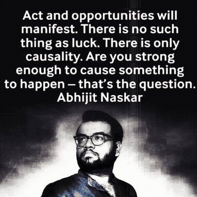 Black And White Man With Glasses Abhijit Naskar Quote GIF