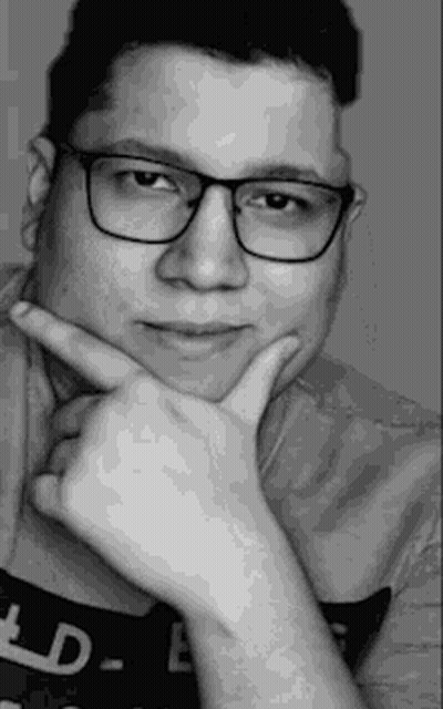 Black And White Man With Glasses Hand To Chin GIF