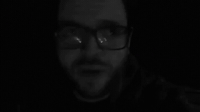 Black And White Man With Glasses Let's Make Like A Mirror GIF