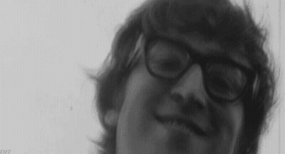 Black And White Man With Glasses Letters THT GIF