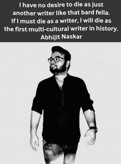 Black And White Man With Glasses Quote Abhijit Naskar GIF