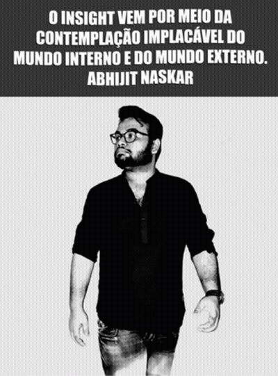 Black And White Man With Glasses Saying O Insight Vem Por Meio Da Contemplacao Implacavel Do Mundo GIF