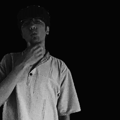 Black And White Man With Glasses Saying Small GIF