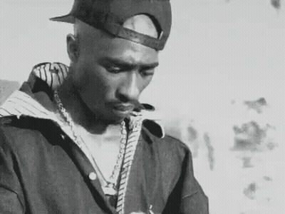 Black And White Man With Hat And Chain GIF