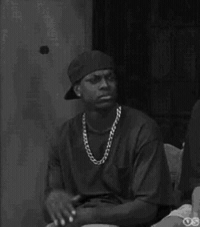 Black And White Man With Hat And Chain GIF