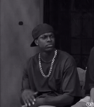 Black And White Man With Hat And Necklace GIF