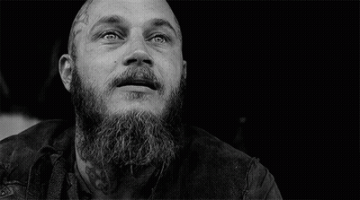 Black And White Man With Head Tattoo Covering Face GIF