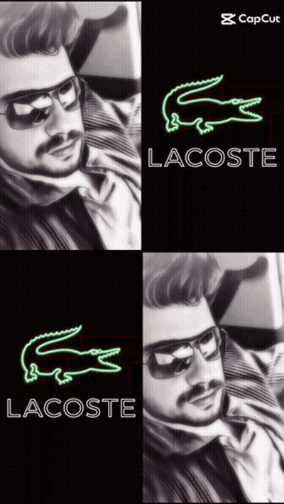 Black And White Man With Lacoste Logo GIF