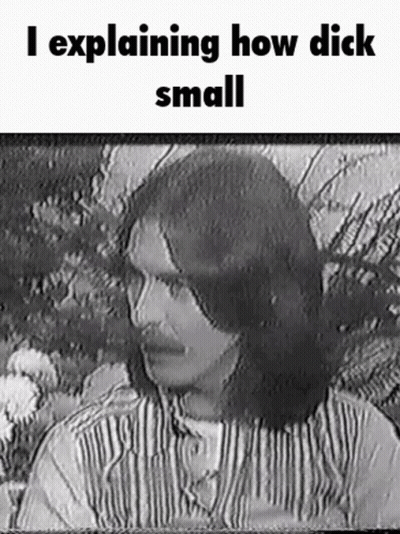 Black And White Man With Long Hair Explaining How Dick Small GIF