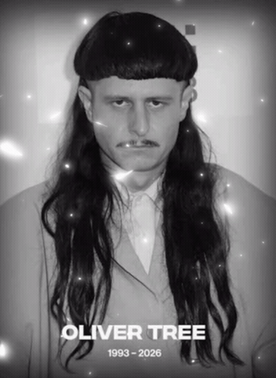 Black And White Man With Long Hair Oliver Tree GIF